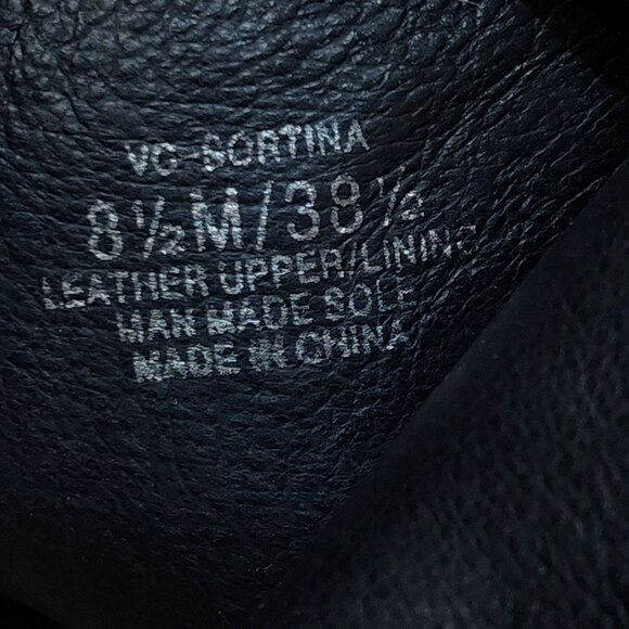 Vince Camuto Open-Toe Ankle Boots US 8.5M Leather Peep Toe Heels Buckle Detail - Picture 12 of 14